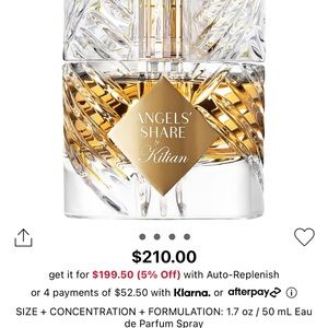 Angel’s Share by Kilian 1.7 oz 50ml 80% FULL